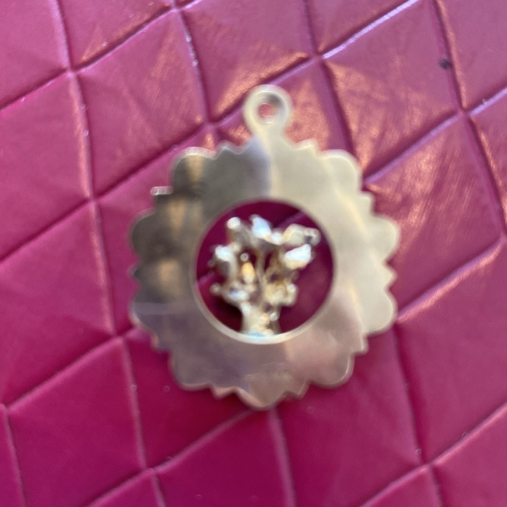 14k Gold Happy Birthday Charm/Pendant. View 4